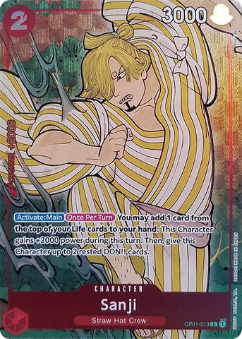 Sanji (English Version 1st Anniversary Set) - OP01-013 - (One Piece Promotion Cards)