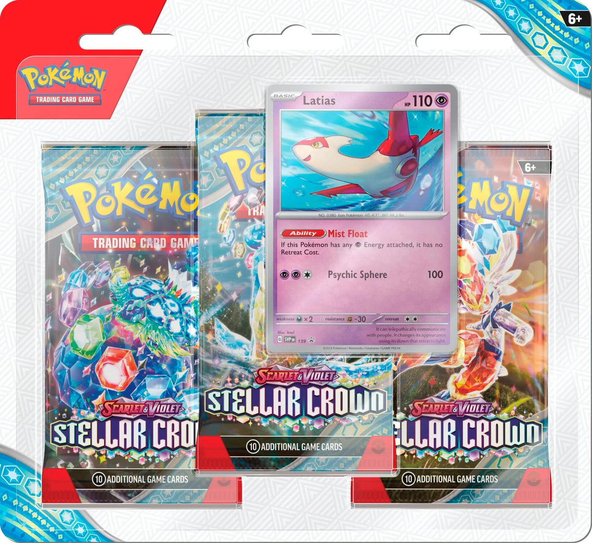 Pokemon TCG: Stellar Crown 3 Pack Blisters [Latias]