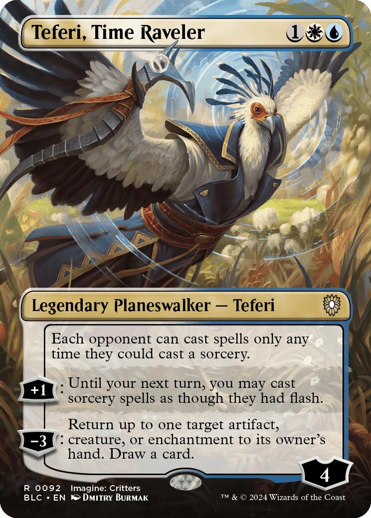 Teferi, Time Raveler (Borderless) - 92 - (Commander: Bloomburrow)