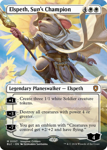 Elspeth, Sun's Champion (Borderless) - 97 - (Commander: Bloomburrow)