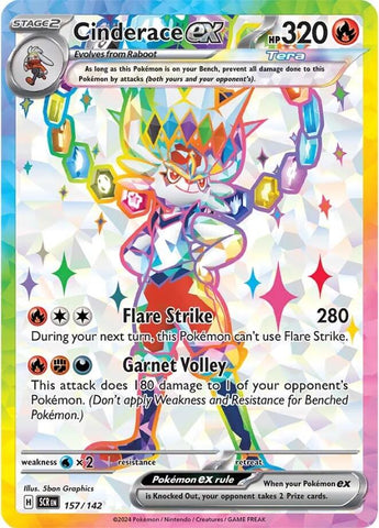 Cinderace ex - 157/142 - 157/142 - (SV07: Stellar Crown)