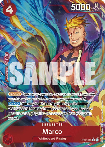 Marco (Alternate Art) - OP02-018 - (Premium Booster -The Best-)