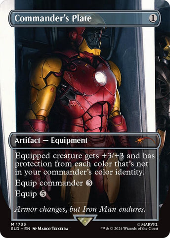 Commander's Plate (1733) (Rainbow Foil) - 1733 - (Secret Lair Drop Series)
