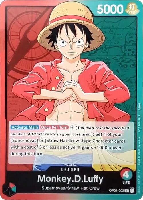 Monkey.D.Luffy (003) - OP01-003 - (One Piece Demo Deck Cards)