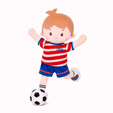Personalized Soccer Boy - USA (2 Skin Tones)