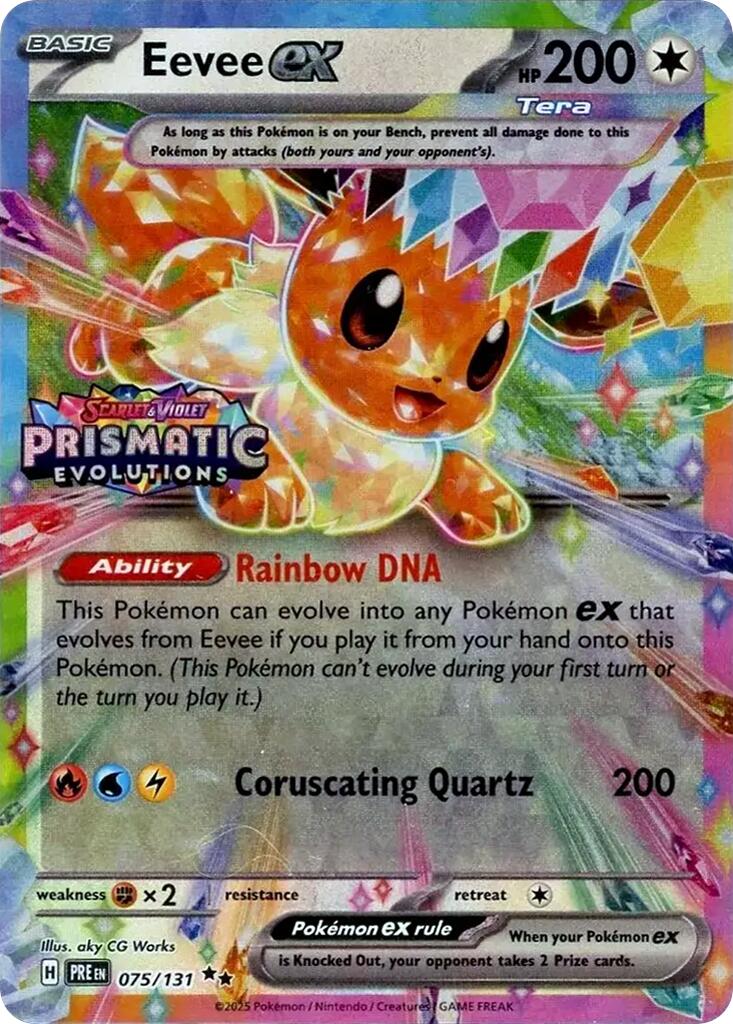 Eevee ex - 075/131 (Prismatic Evolutions Stamp) - 075/131