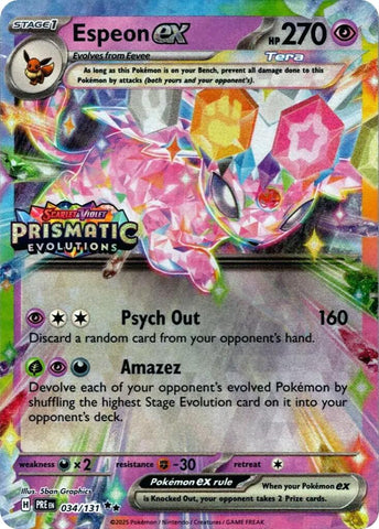 Espeon ex - 034/131 (Prismatic Evolutions Stamp) - 034/131