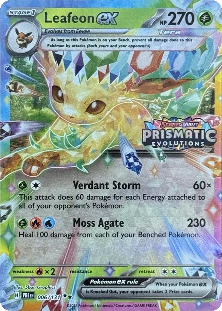 Leafeon ex - 006/131 (Prismatic Evolutions Stamp) - 006/131
