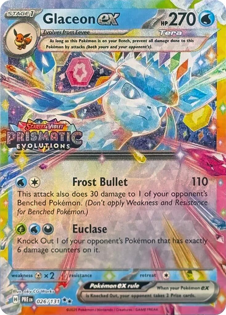 Glaceon ex - 026/131 (Prismatic Evolutions Stamp) - 026/131