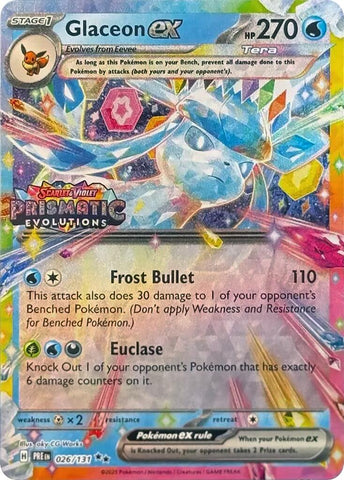 Glaceon ex - 026/131 (Prismatic Evolutions Stamp) - 026/131