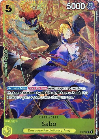 Sabo (Premium Card Collection -Best Selection Vol. 3-) - P-073 - (One Piece Promotion Cards)
