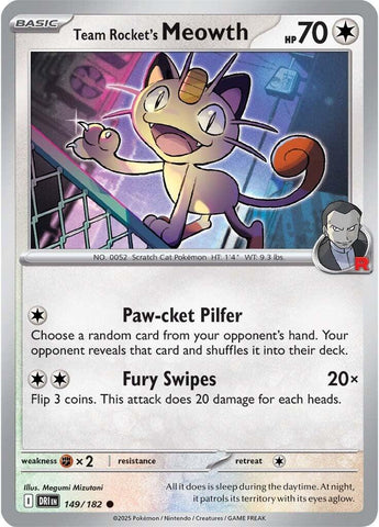 Team Rocket's Meowth - 149/182