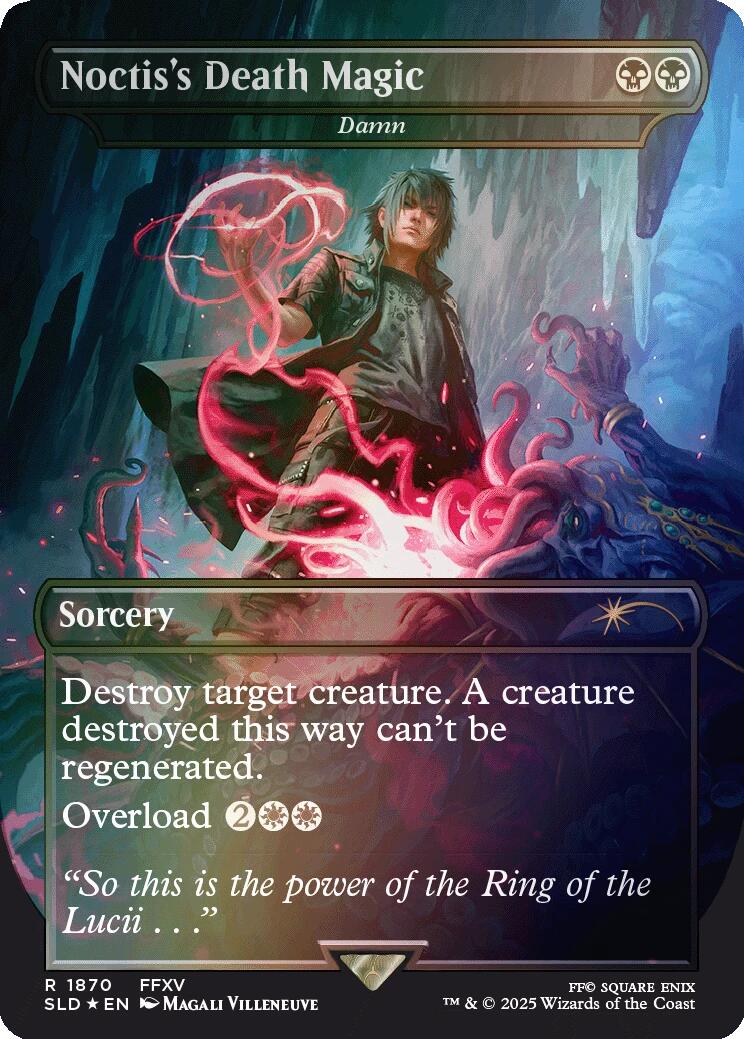 Noctis's Death Magic - Damn (Rainbow Foil) - 1870 - (Secret Lair Drop Series)