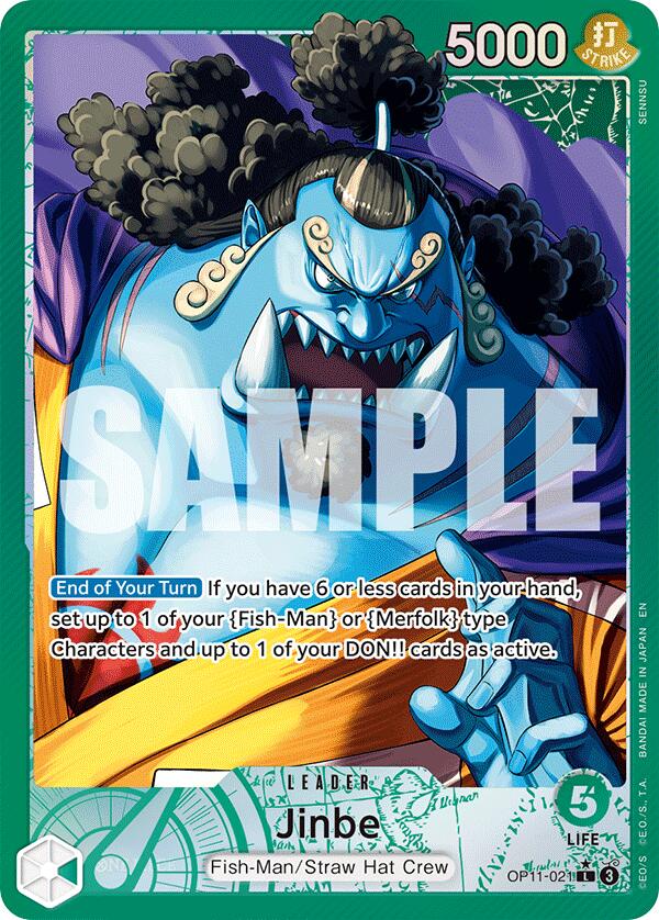 Jinbe (021) (Alternate Art) - OP11-021 - (A Fist of Divine Speed)