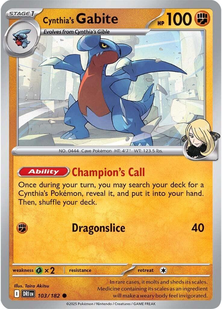 Cynthia's Gabite - 103/182
