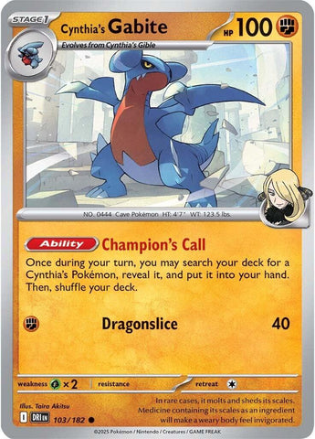 Cynthia's Gabite - 103/182