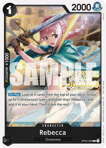 Rebecca (Judge Pack Vol. 6) - OP04-092 - (One Piece Promotion Cards)