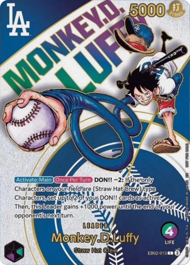Monkey.D.Luffy (010) (Dodgers x ONE PIECE) - EB02-010