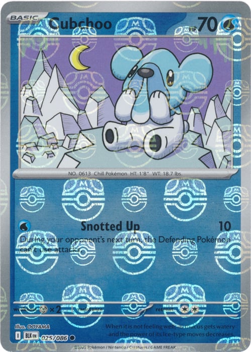 Cubchoo (Master Ball Pattern) - 025/086 - (SV: Black Bolt)