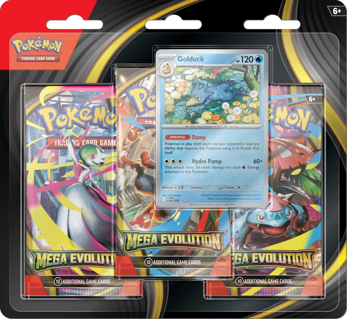 Pokemon TCG: Mega Evolution 3 Pack Blister [Golduck]