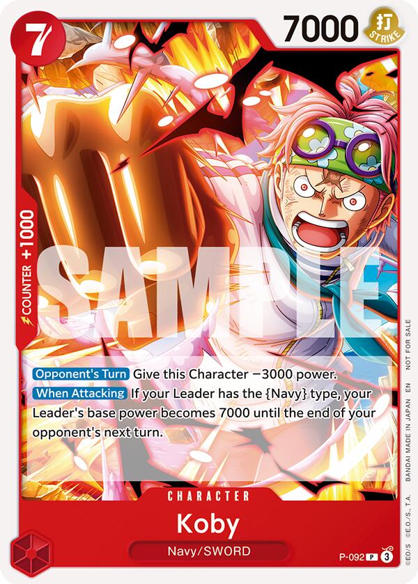 Koby (OP12 Release Event) - P-092 - (One Piece Promotion Cards)