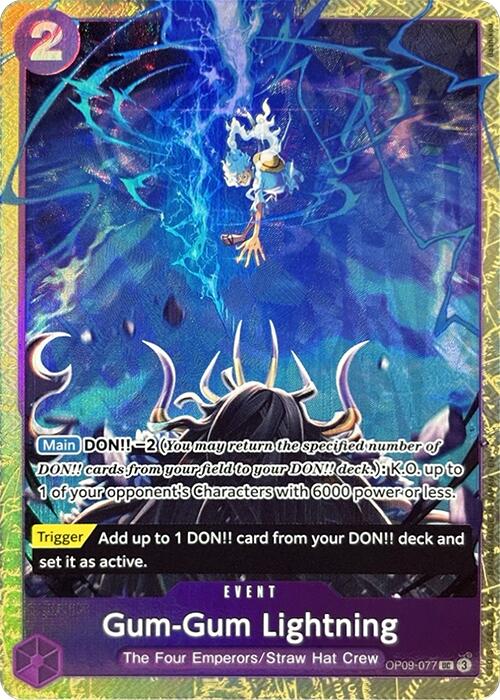 Gum-Gum Lightning (Premium Card Collection -Best Selection Vol. 4-) - OP09-077 - (One Piece Promotion Cards)