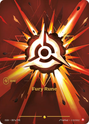 Origins - Fury Rune (Alternate Art) 007a/298