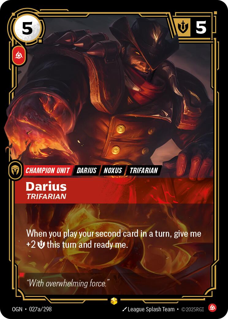 Origins - Darius, Trifarian (Alternate Art) 027a/298