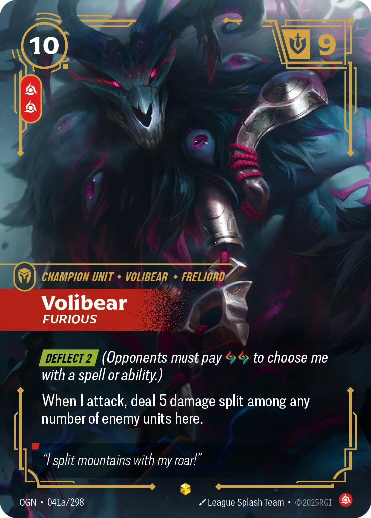 Origins - Volibear, Furious (Alternate Art) 041a/298
