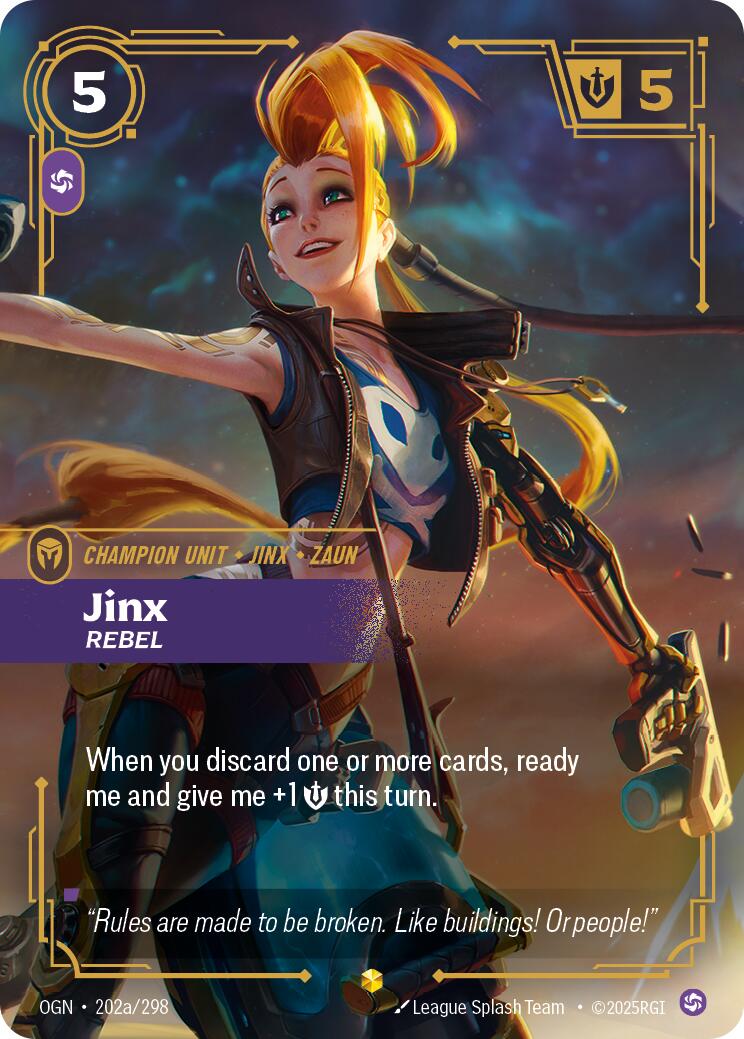 Origins - Jinx, Rebel (Alternate Art) 202a/298