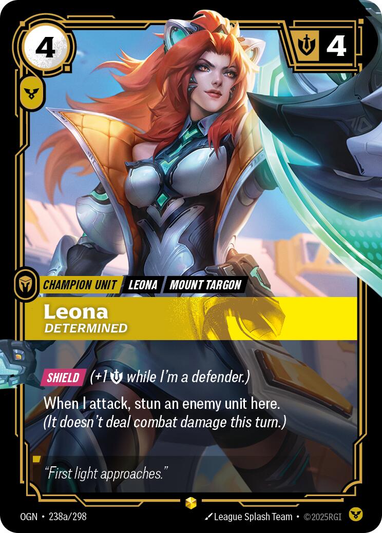 Origins - Leona, Determined (Alternate Art) 238a/298