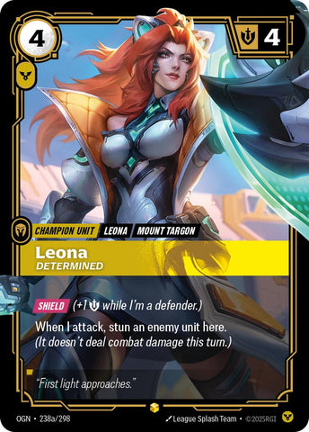 Origins - Leona, Determined (Alternate Art) 238a/298
