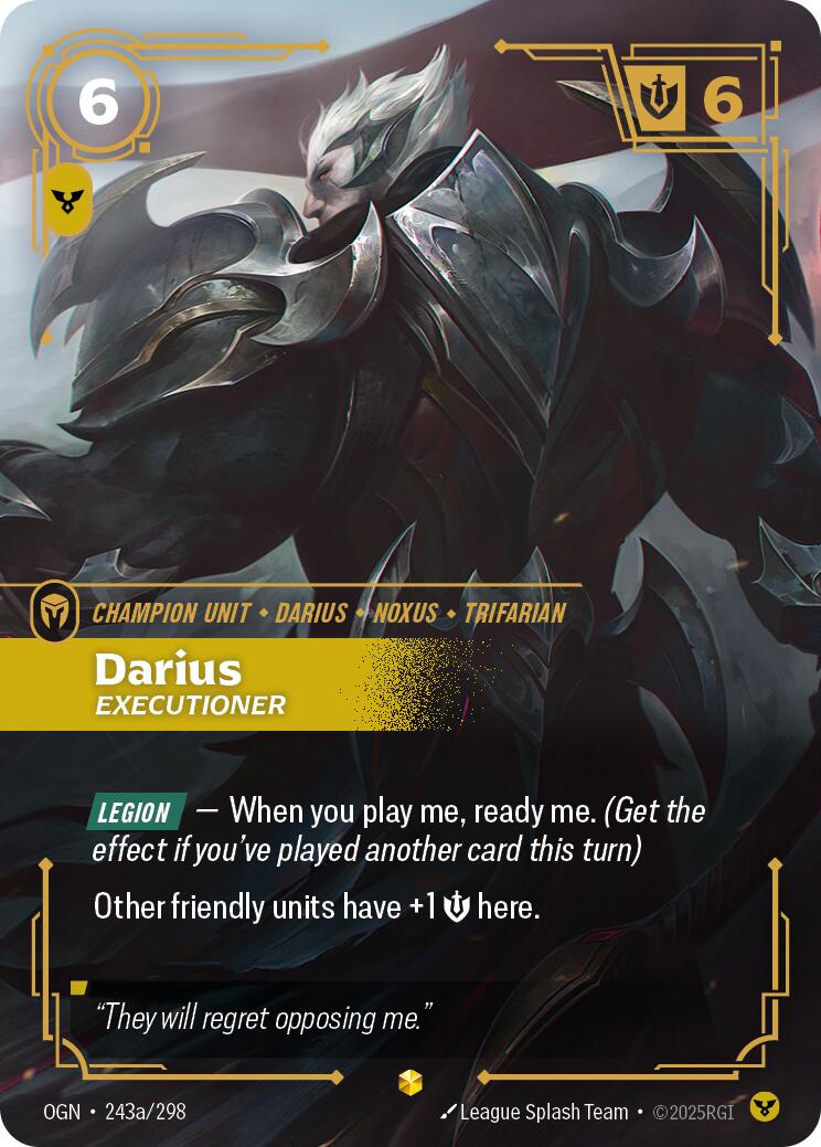 Origins - Darius, Executioner (Alternate Art) 243a/298