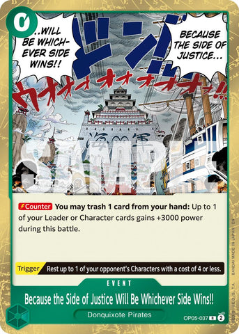 Because the Side of Justice Will Be Whichever Side Wins!! (Reprint) - OP05-037