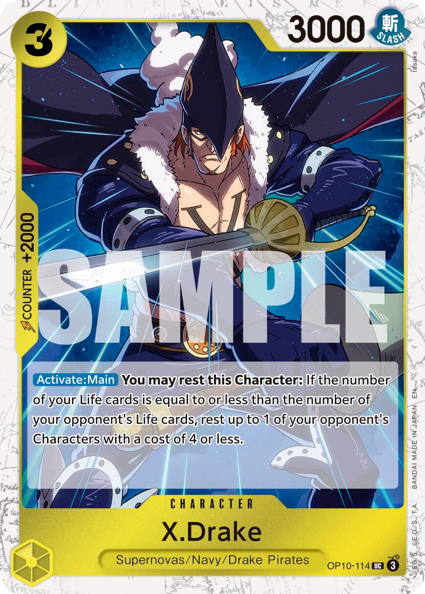 X.Drake (Pirate Foil) - OP10-114 - (Premium Booster -The Best- Vol. 2)