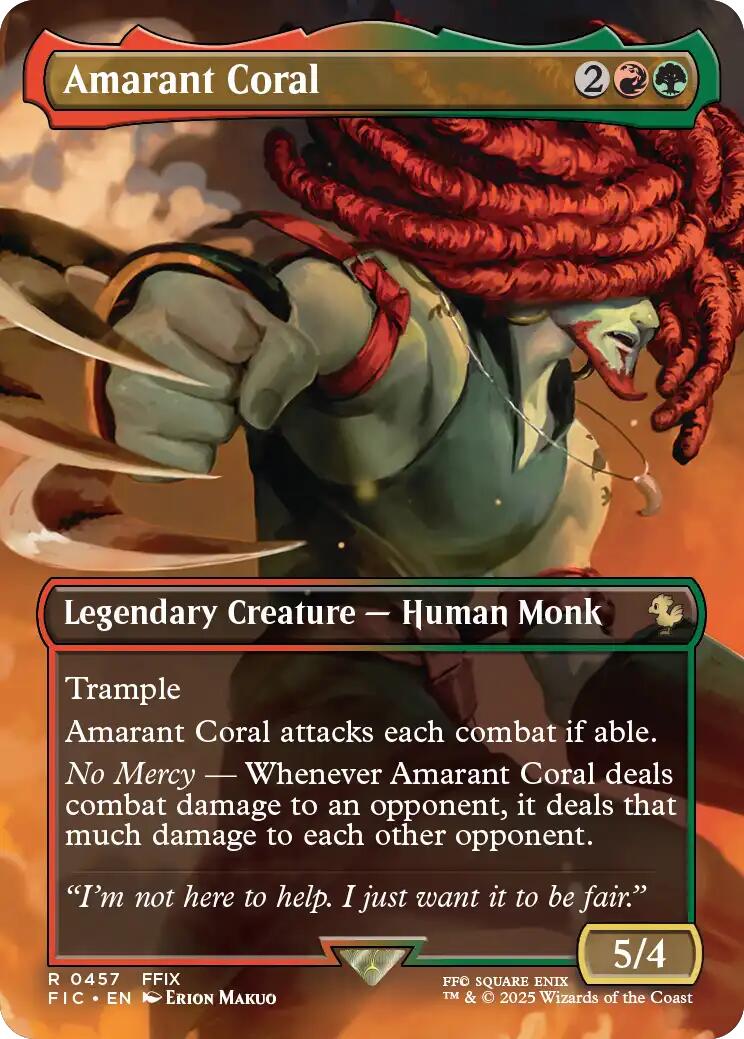 Amarant Coral (Borderless) - 457 - (Commander: FINAL FANTASY)