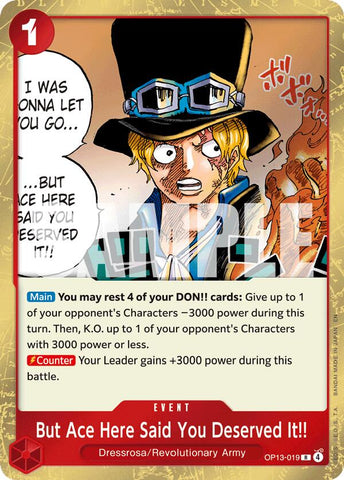 But Ace Here Said You Deserved It!! - OP13-019