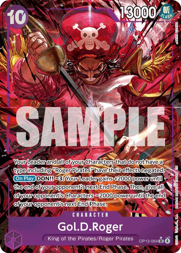 Gol.D.Roger (064) (Alternate Art) - OP13-064 - (Carrying On His Will)