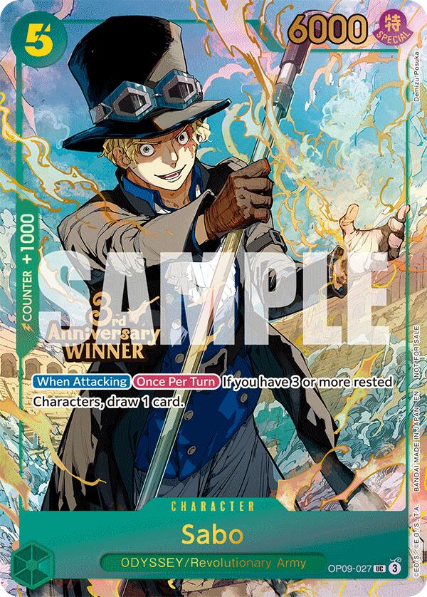 Sabo - OP09-027 (3rd Anniversary Winner) - OP09-027
