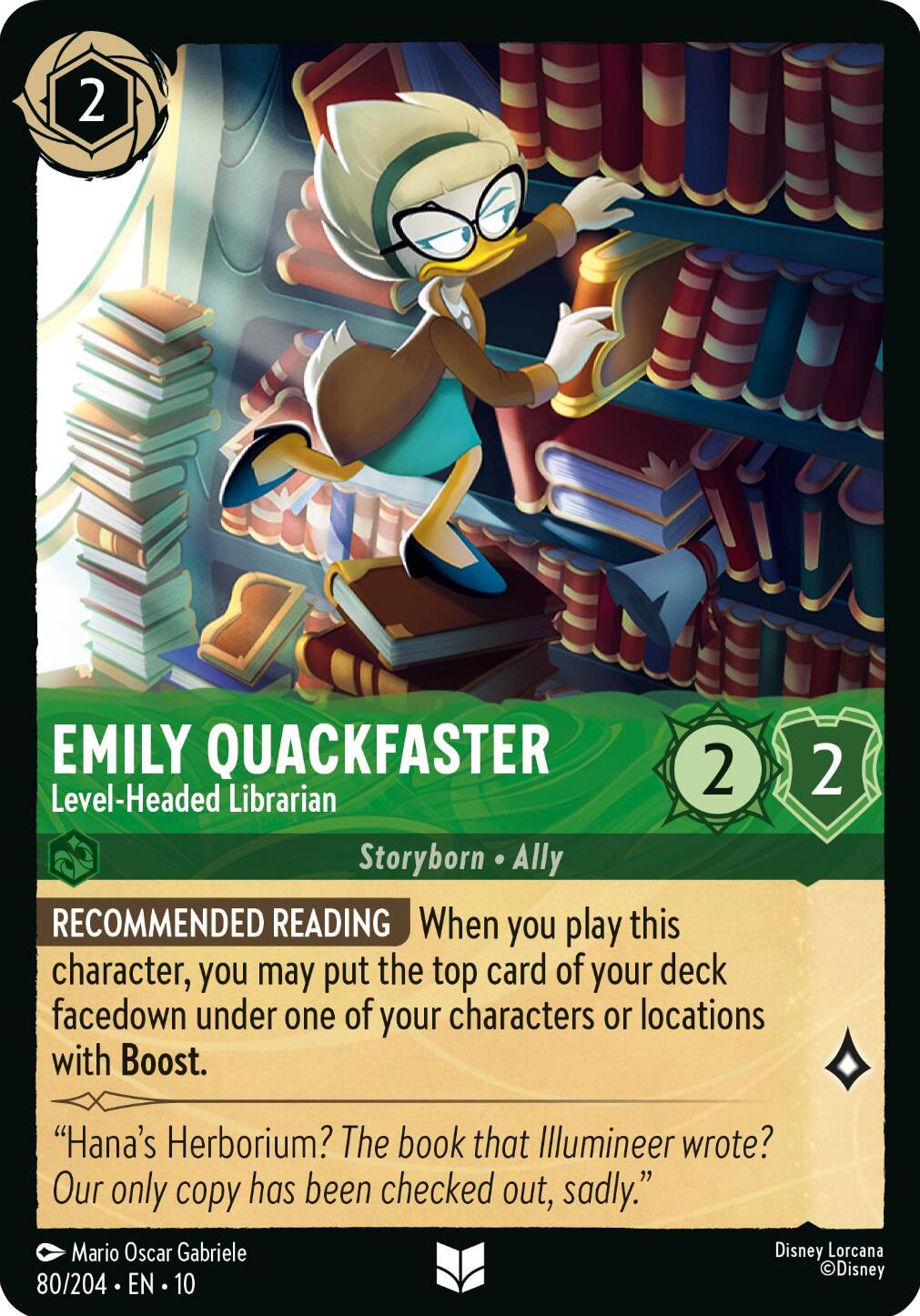Emily Quackfaster - Level-Headed Librarian - 80/204
