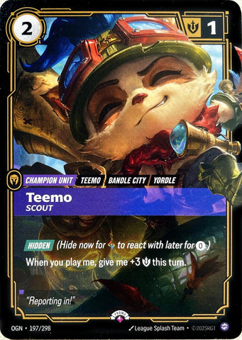 Riftbound Promotional Cards - Teemo, Scout 197/298