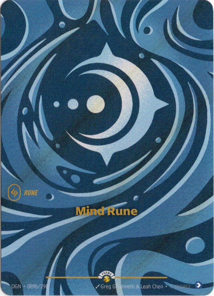Riftbound Organized Play Promotional Cards - Mind Rune 089b/298