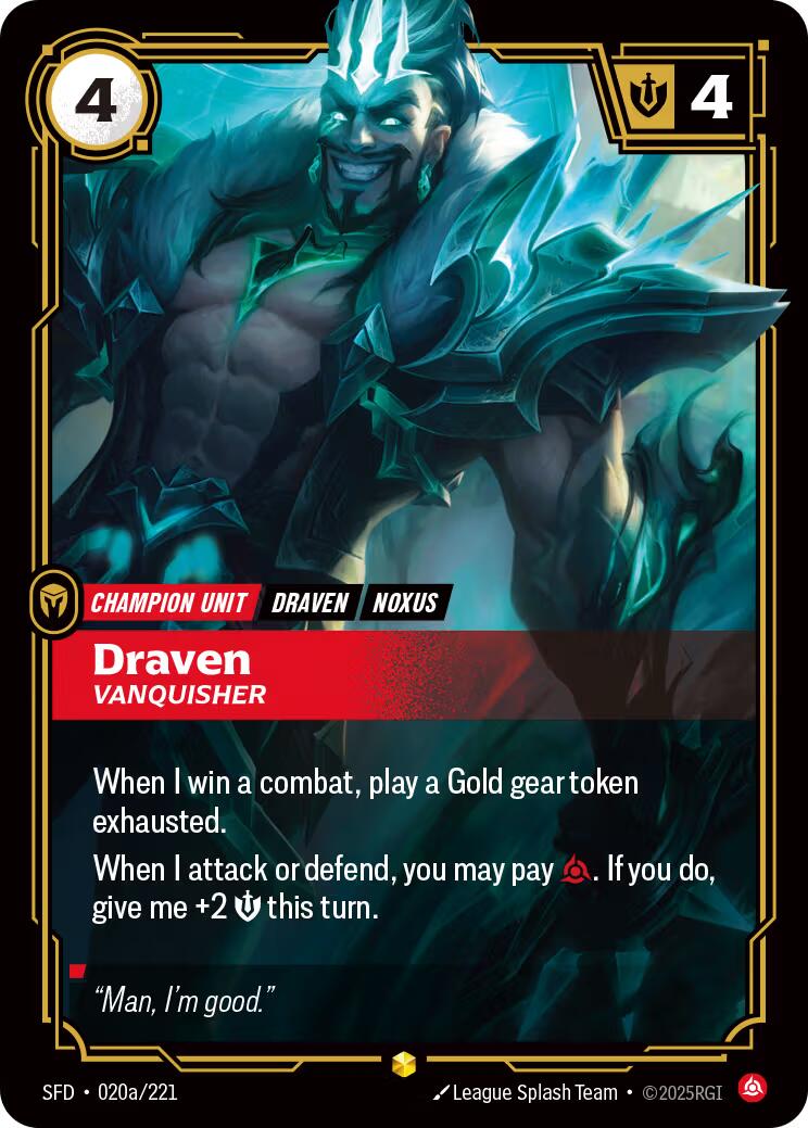 Spiritforged - Draven - Vanquisher (Alternate Art) 020a/221