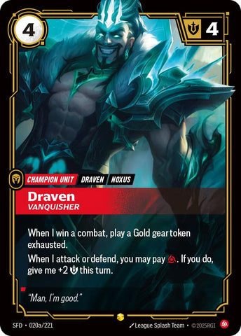 Spiritforged - Draven - Vanquisher (Alternate Art) 020a/221