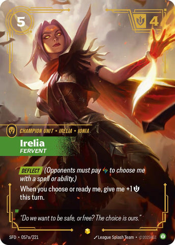 Spiritforged - Irelia - Fervent (Alternate Art) 057a/221