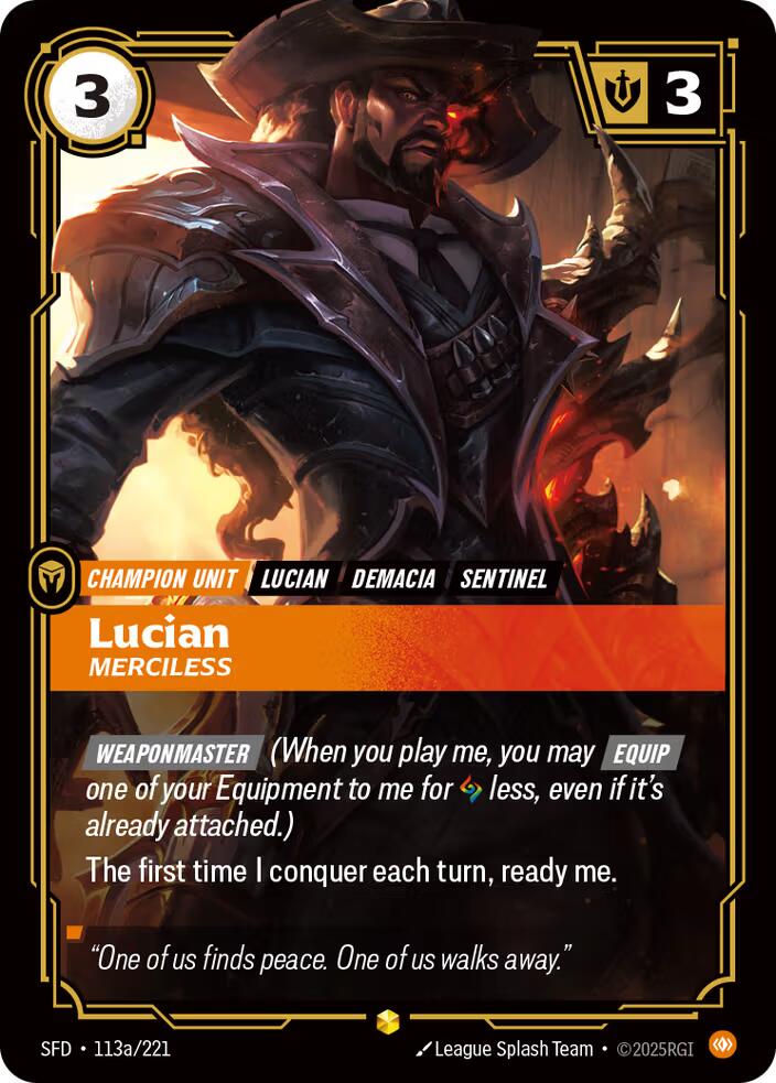 Spiritforged - Lucian - Merciless (Alternate Art) 113a/221