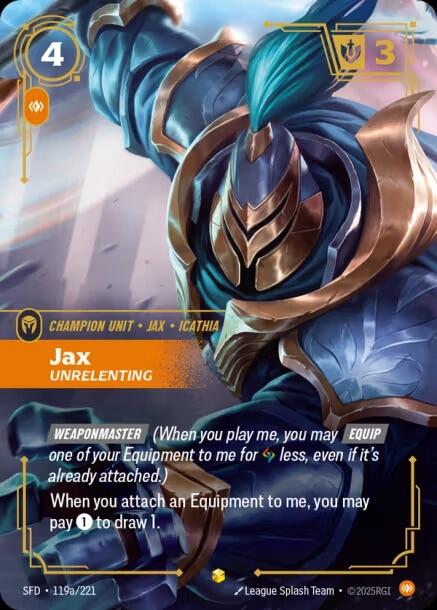 Spiritforged - Jax - Unrelenting (Alternate Art) 119a/221