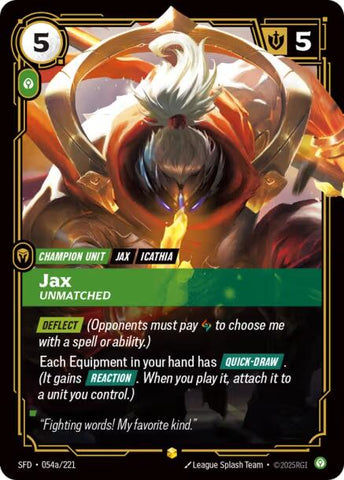 Spiritforged - Jax - Unmatched (Alternate Art) 054a/221