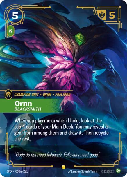Spiritforged - Ornn - Blacksmith (Alternate Art) 058a/221