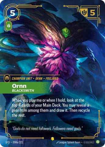 Spiritforged - Ornn - Blacksmith (Alternate Art) 058a/221